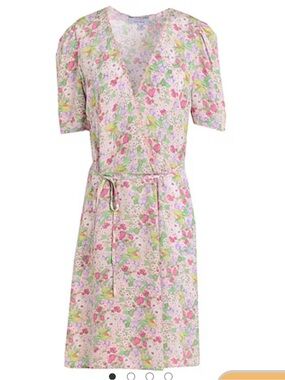 & other stories pink floral wrap dress